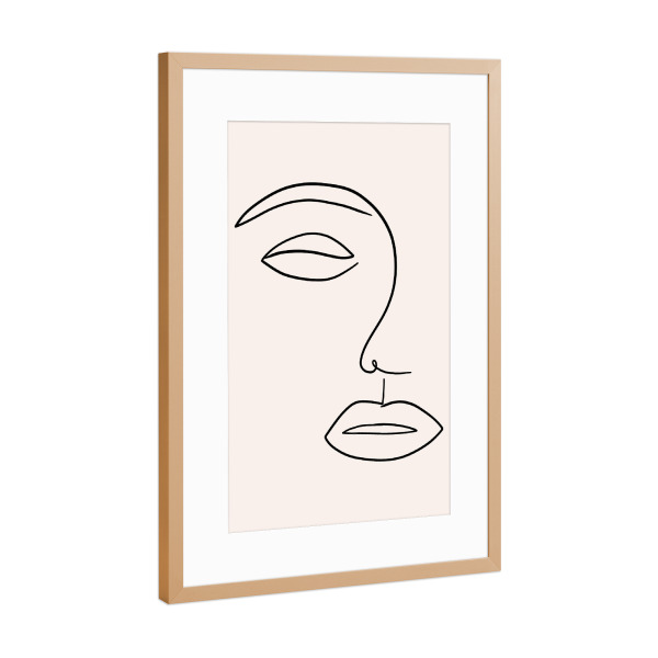 Poster mit Rahmen Kupfer "Always you" artboxONE - Abstrakt,Menschen,Geometrie
