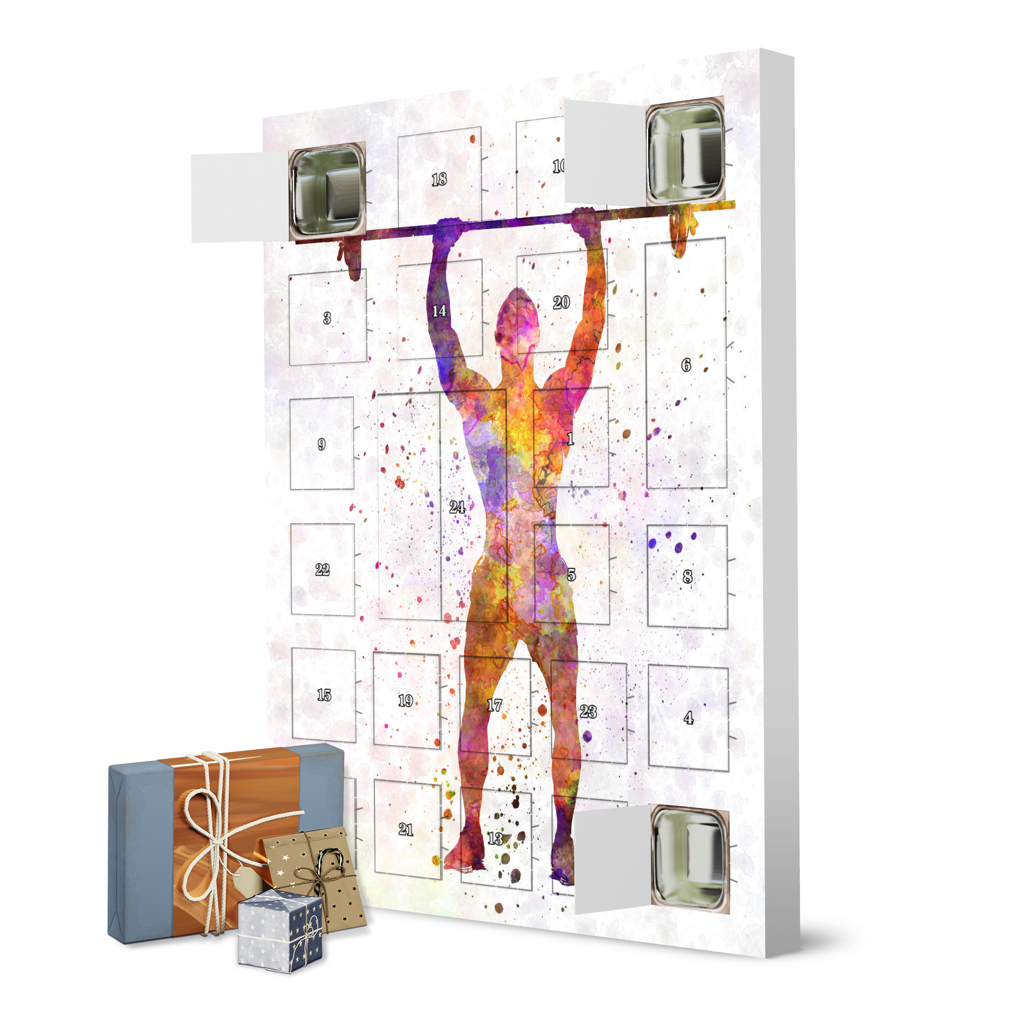 Adventskalender zum Selbstbefüllen Body building man isolated artboxONE Adventskalender Sport