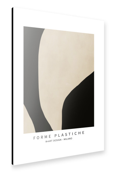 Alu-Dibond "FORME PLASTICHE IN BLACK AND BEIGE" 30x20 cm artboxONE