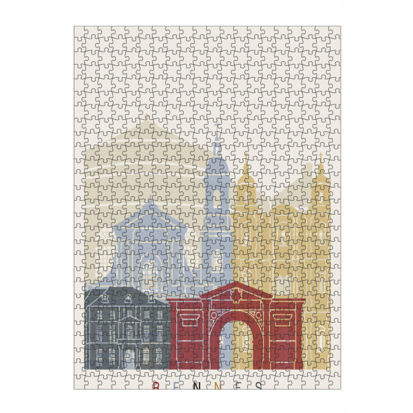 Puzzle Ravensburger "Rennes skyline" artboxONE - Städte,Architektur