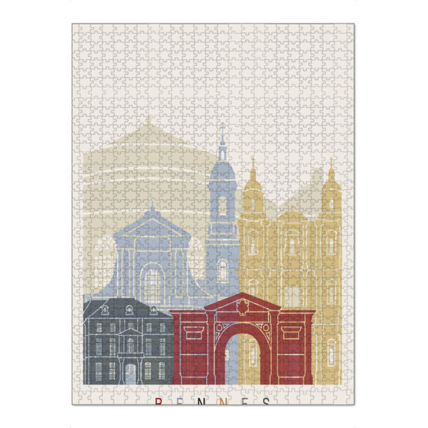 Puzzle Ravensburger "Rennes skyline" artboxONE - Städte,Architektur