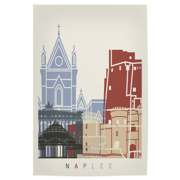 Poster "Naples skyline" artboxONE - Städte,Architektur