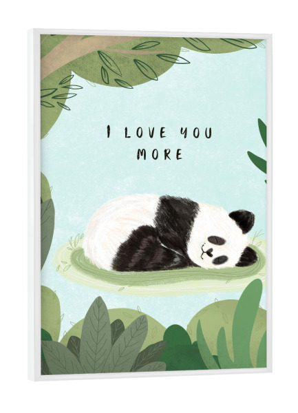 Poster mit weißem Rahmen "Love u more" artboxONE - Für Kinder,Tiere,Liebe