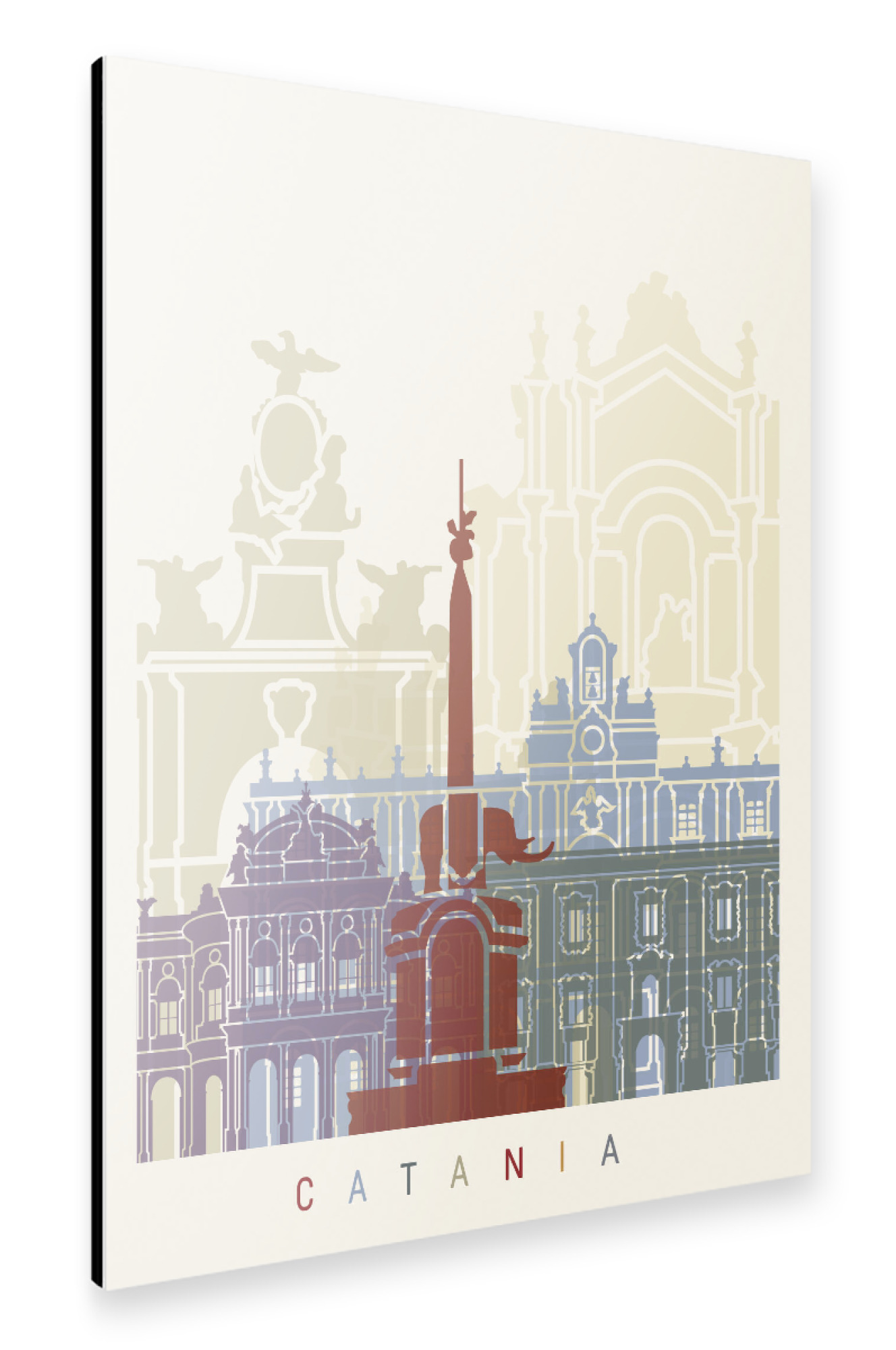 Alu-Dibond "Catania skyline" 75x50 cm artboxONE