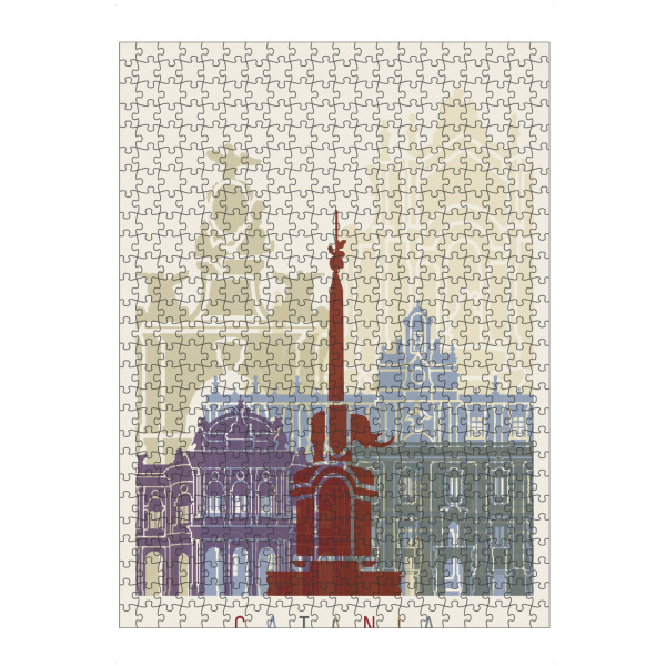 Puzzle Ravensburger "Catania skyline" artboxONE - Städte,Architektur
