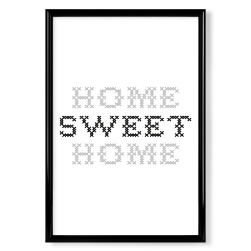 Sweet Home I Sticken Schwarz