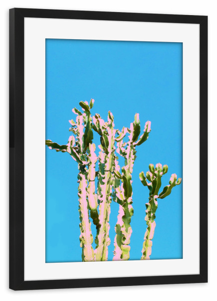 Poster mit Rahmen schwarz "Cactus Beauty" artboxONE - Natur