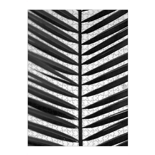 Puzzle Ravensburger "Palmenblatt Symetrie" artboxONE - Natur,Floral,Abstrakt,Schwarzweiß,Geometrie