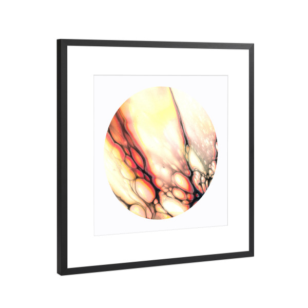Poster mit Rahmen Schwarz (Metallic) "Light wing - some Cells" artboxONE - Abstrakt