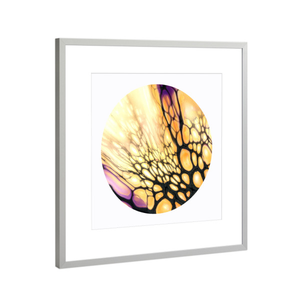 Poster mit Rahmen Silber "The warm Cells - Wing" artboxONE - Abstrakt