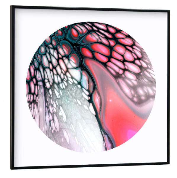 Poster mit schwarzem Rahmen 30x30 cm "Pink Butterfly Wing" artboxONE - Abstrakt
