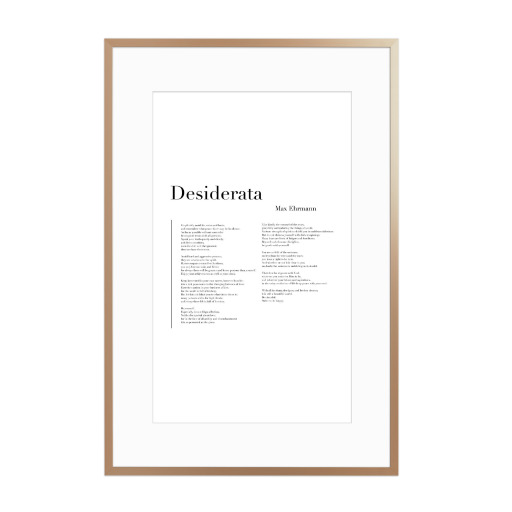 Desiderata by Max Ehrmann