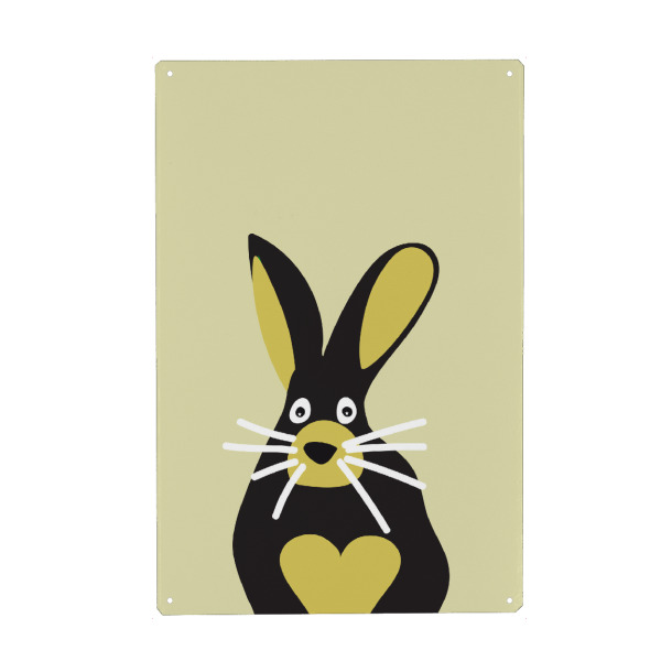 Metall Poster "Hase Tierportrait" artboxONE - Für Kinder,Tiere