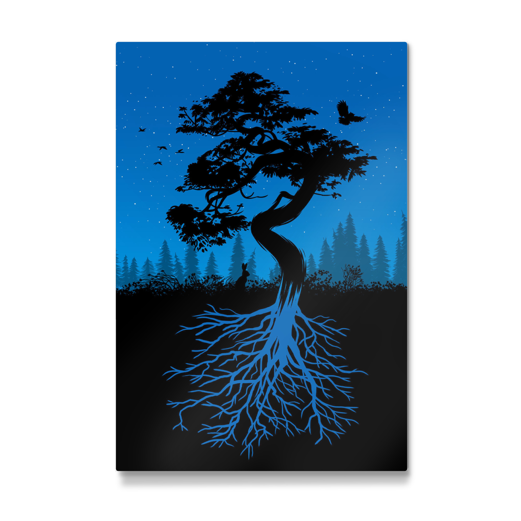 Galerie-Print "Nature tree with roots night" 30x20 cm artboxONE