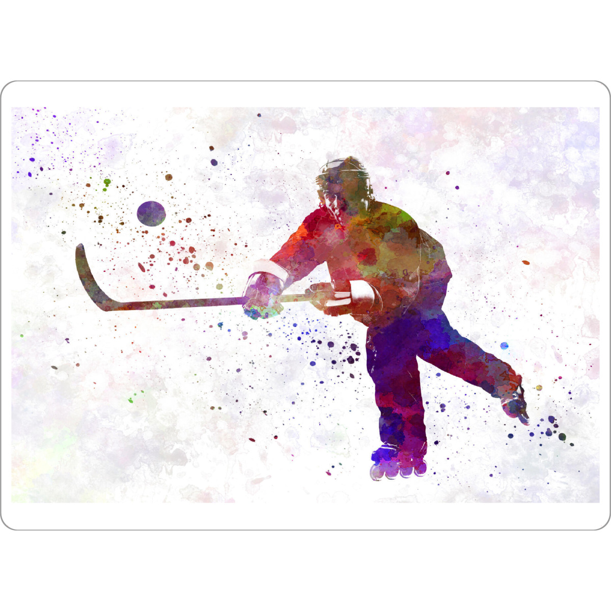 Tischset "Hockey man player in watercolor-d" artboxONE - Sport