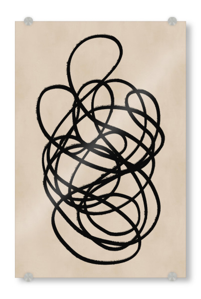 Acrylglasbild "ABSTRACT LINES" artboxONE - Abstrakt - Scribble,Doodle,Abstract,Lines,Abstrakt,Formen,Boho