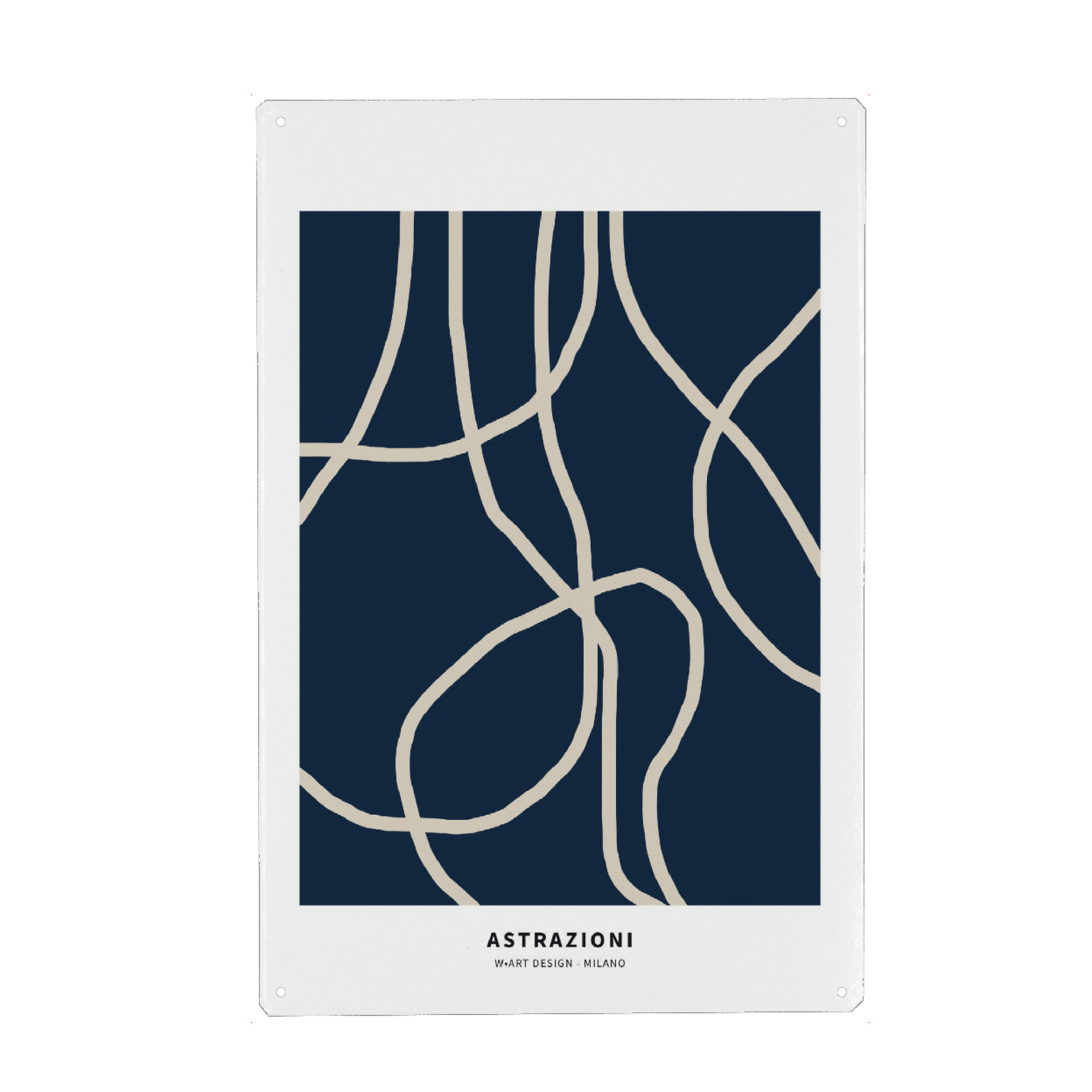 Metall Poster "BLUE ABSTRACTION OF LINES" artboxONE - Abstrakt,Geometrie
