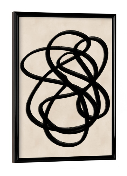 Poster mit schwarzem Rahmen "ABSTRACT SCRIBBLE" artboxONE - Abstrakt - Abstract scribble,Doodle,Lines,Abstract,Abstrakt,Linien,Boho