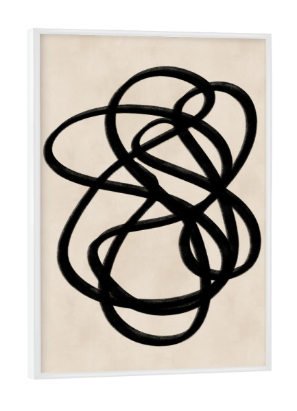 Poster mit weißem Rahmen "ABSTRACT SCRIBBLE" artboxONE - Abstrakt - Abstract scribble,Doodle,Lines,Abstract,Abstrakt,Linien,Boho