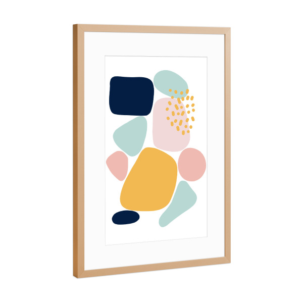 Poster mit Rahmen Kupfer "Sumah" artboxONE - Abstrakt,Geometrie