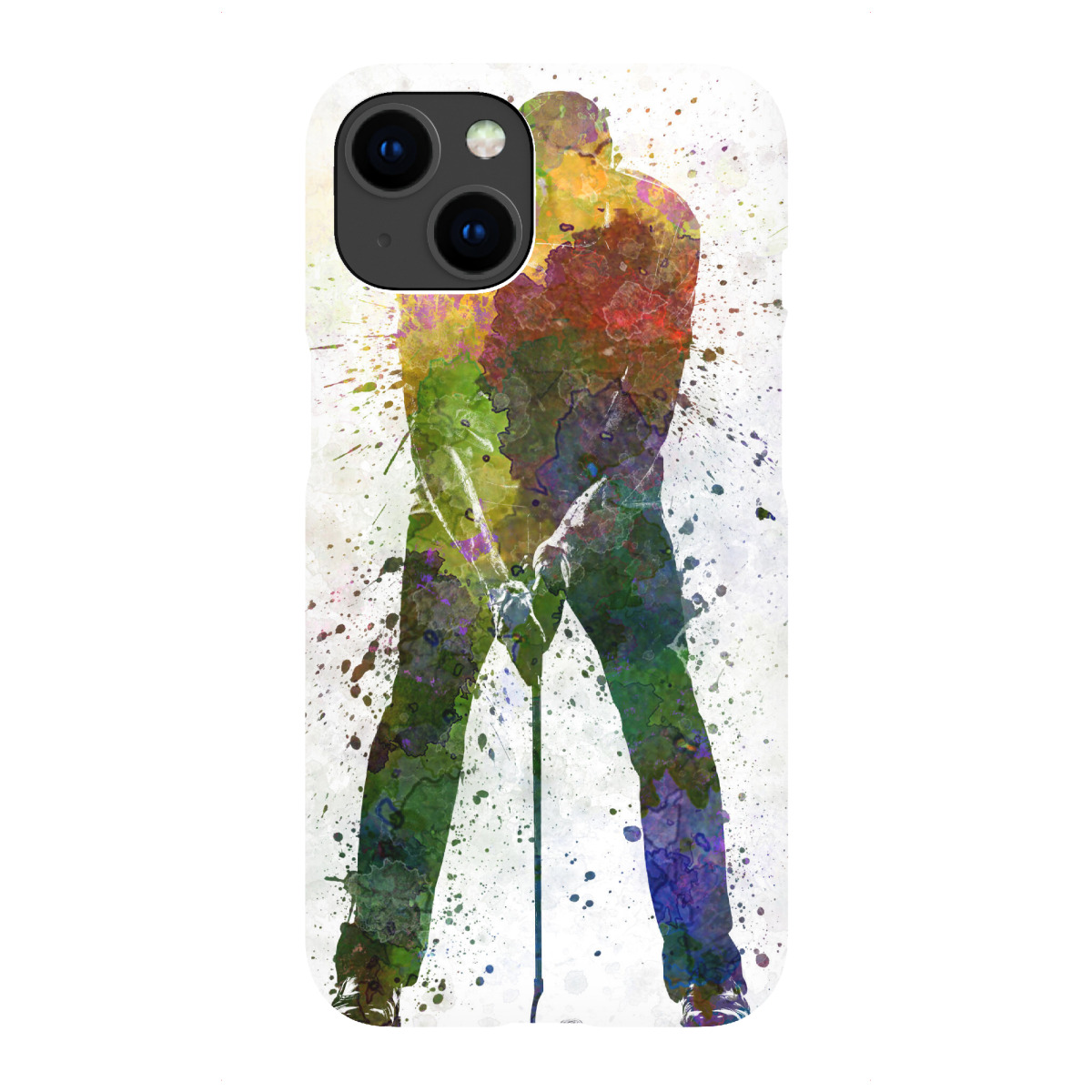 iPhone "Man golfer putting silhouette-b" Premium-Case Handyhülle artboxONE