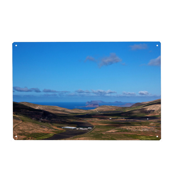 Holzbild "Tal auf Lanzarote" artboxONE - Natur,Reise,Reise / Strand und Meer,Reise / Länder