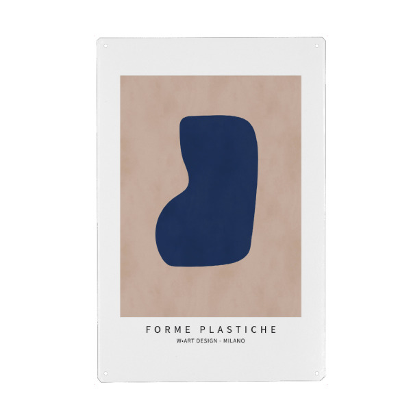 Holzbild "FORME PLASTICHE IN BLUE" artboxONE - Abstrakt,Geometrie