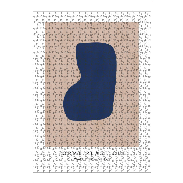 Puzzle Ravensburger "FORME PLASTICHE IN BLUE" artboxONE - Abstrakt,Geometrie