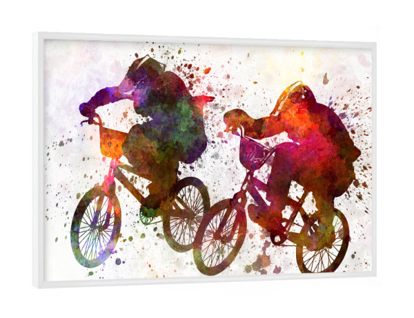 Poster mit weißem Rahmen "BMX race" artboxONE - Sport