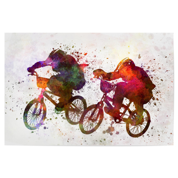 Poster 30x20 cm "BMX race" artboxONE - Sport - Sport,Sports,Color,Illustration,Bmx,Bicycle,Race,Jump,Competition,Bicycle race,Acrobatics,Tour