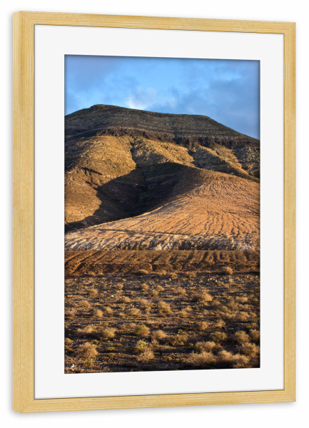 Poster mit Rahmen kiefer "Vulkanberg auf Lanzarote" artboxONE - Natur,Reise,Reise / Länder