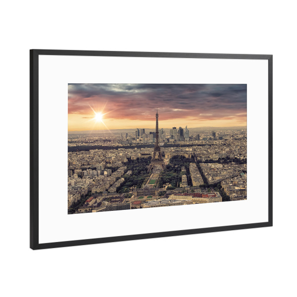 Poster mit Rahmen Schwarz (Metallic) "Wonderful Paris" artboxONE - Städte,Reise,Architektur,Städte / Paris,Reise / Länder