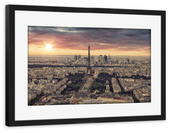 Poster mit Rahmen schwarz "Wonderful Paris" artboxONE - Städte,Reise,Architektur,Städte / Paris,Reise / Länder
