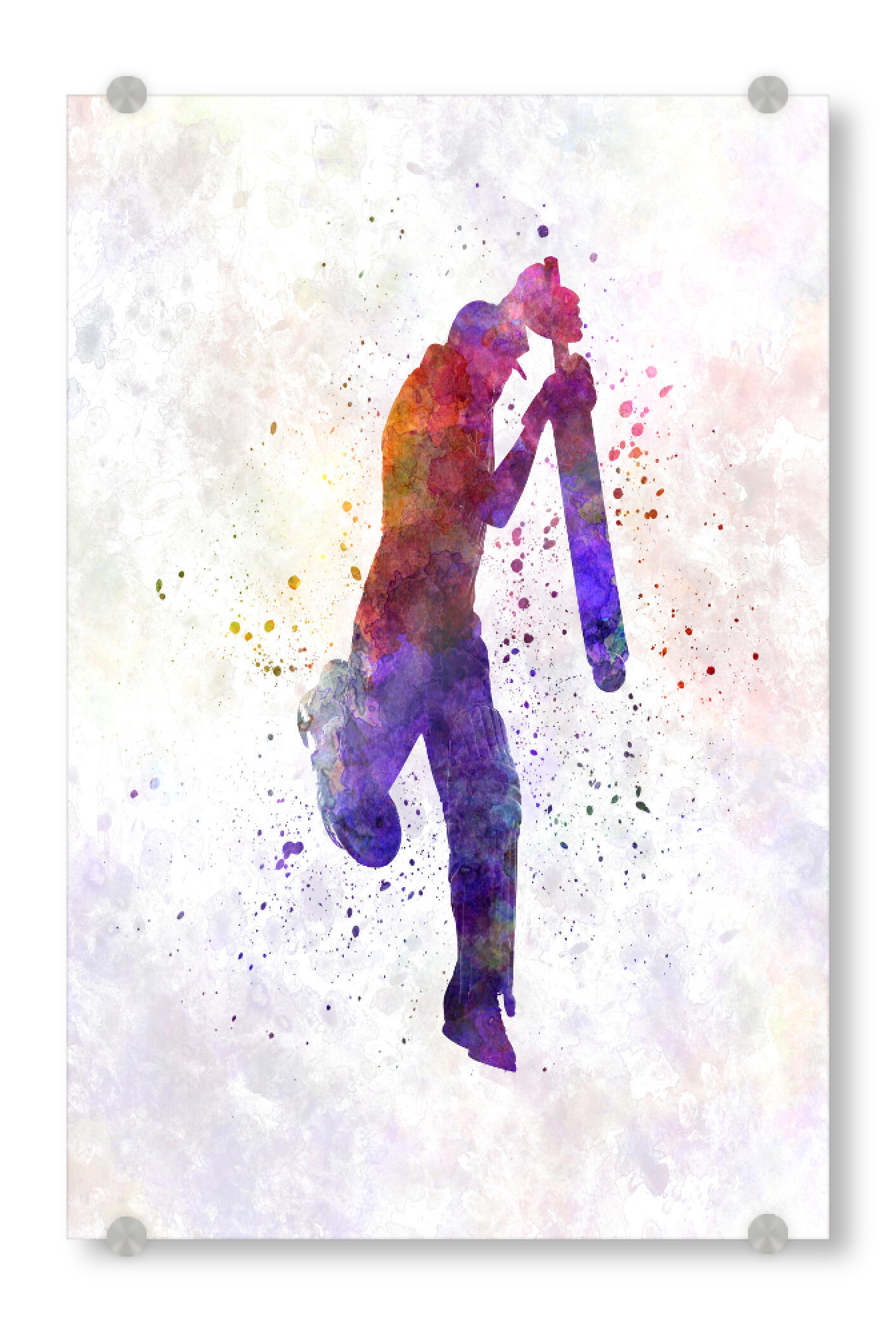 Acrylglasbild "Cricket player batsma-i" artboxONE - Sport - Sport,Sports,Color,Illustration,Cricket,Bat,Ball,Player,Stadium,America,Batsman