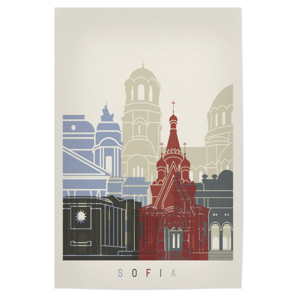 Poster 30x20 cm "Sofia skyline" artboxONE - Städte,Architektur