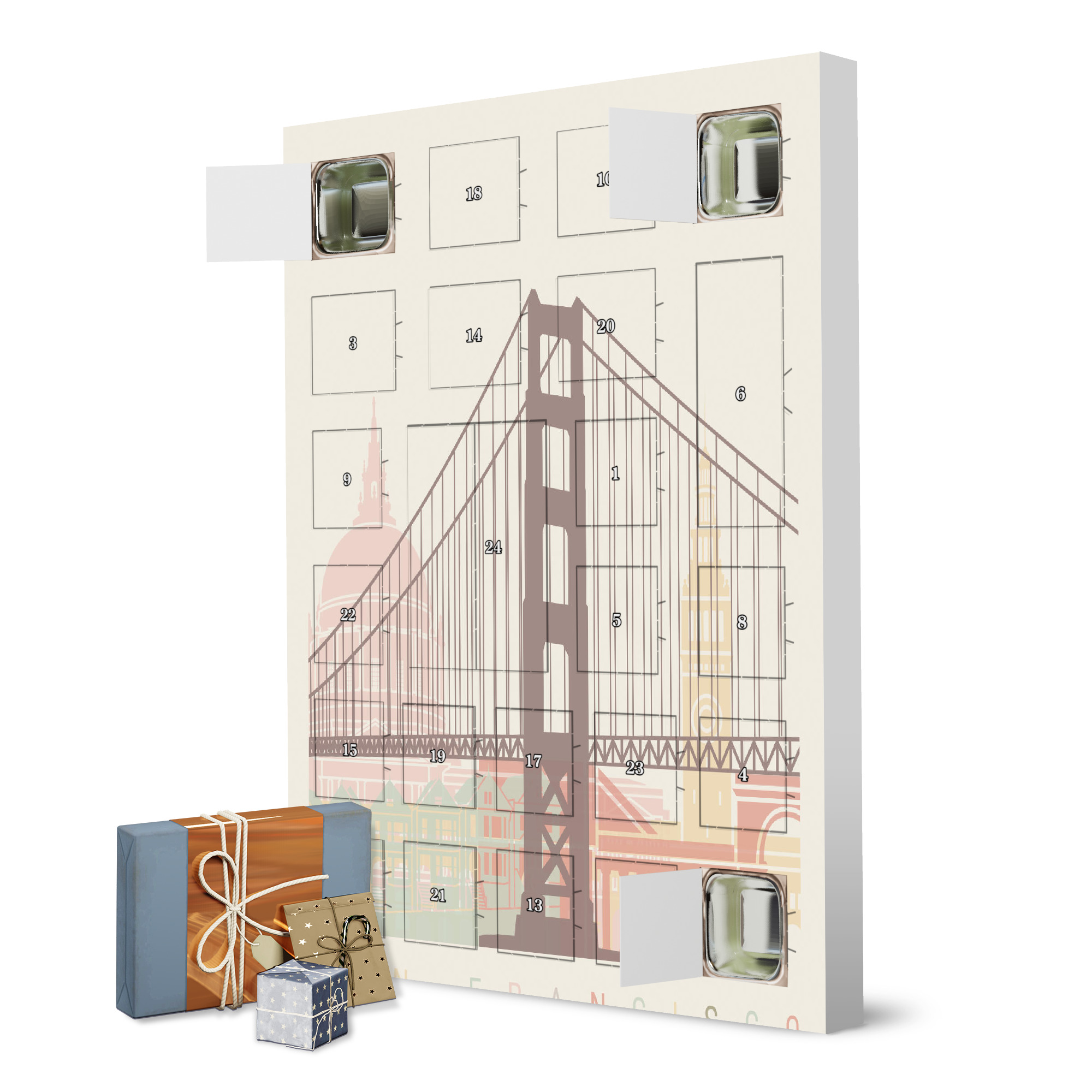 Adventskalender zum Selbstbefüllen San Francisco skyline-c artboxONE Adventskalender Städte