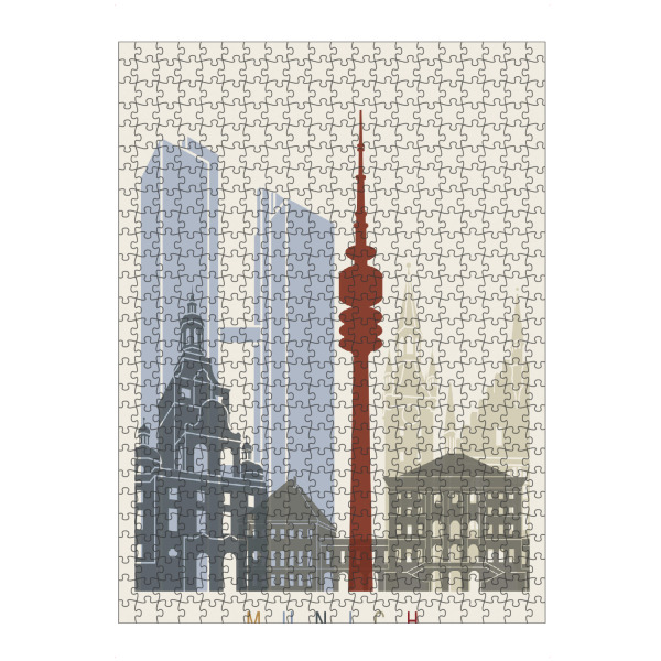 Puzzle Ravensburger "Munich skyline" artboxONE - Städte,Architektur