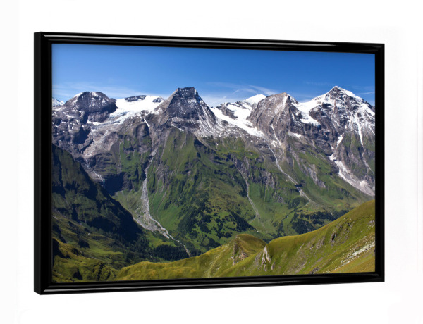 Poster mit schwarzem Rahmen "Bergpanorama der Glocknergruppe" artboxONE - Natur,Reise,Reise / Länder