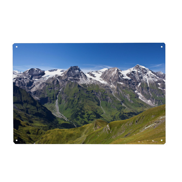 Metall Poster "Bergpanorama der Glocknergruppe" artboxONE - Natur,Reise,Reise / Länder