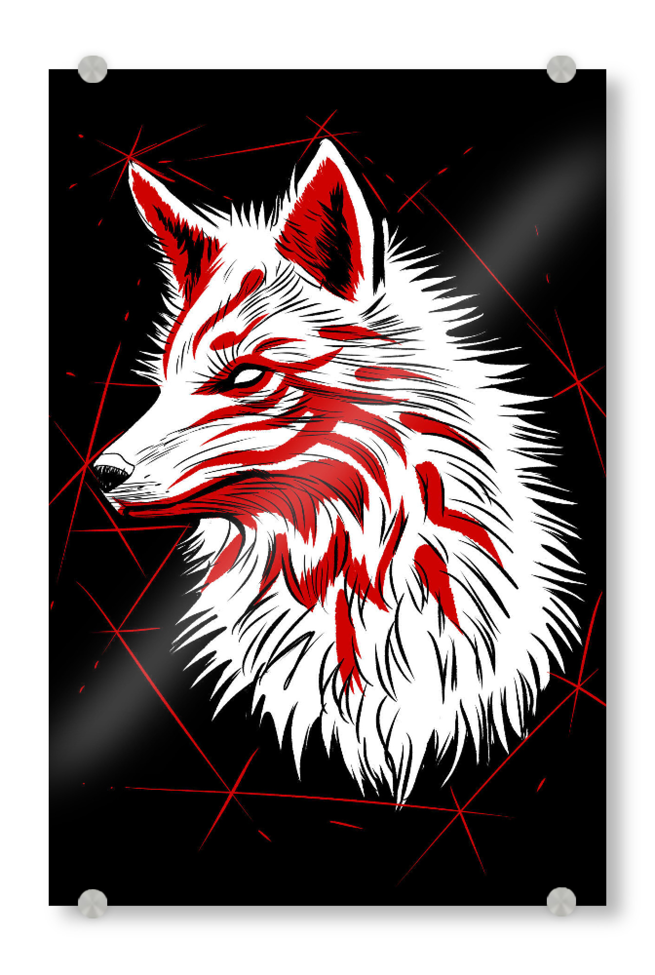 Acrylglasbild "Kitsune fox sketch" artboxONE - Tiere,Comic