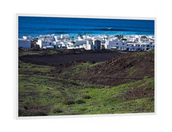 Poster mit weißem Rahmen "El Golfo auf Lanzarote" artboxONE - Natur,Reise,Reise / Strand und Meer,Reise / Länder