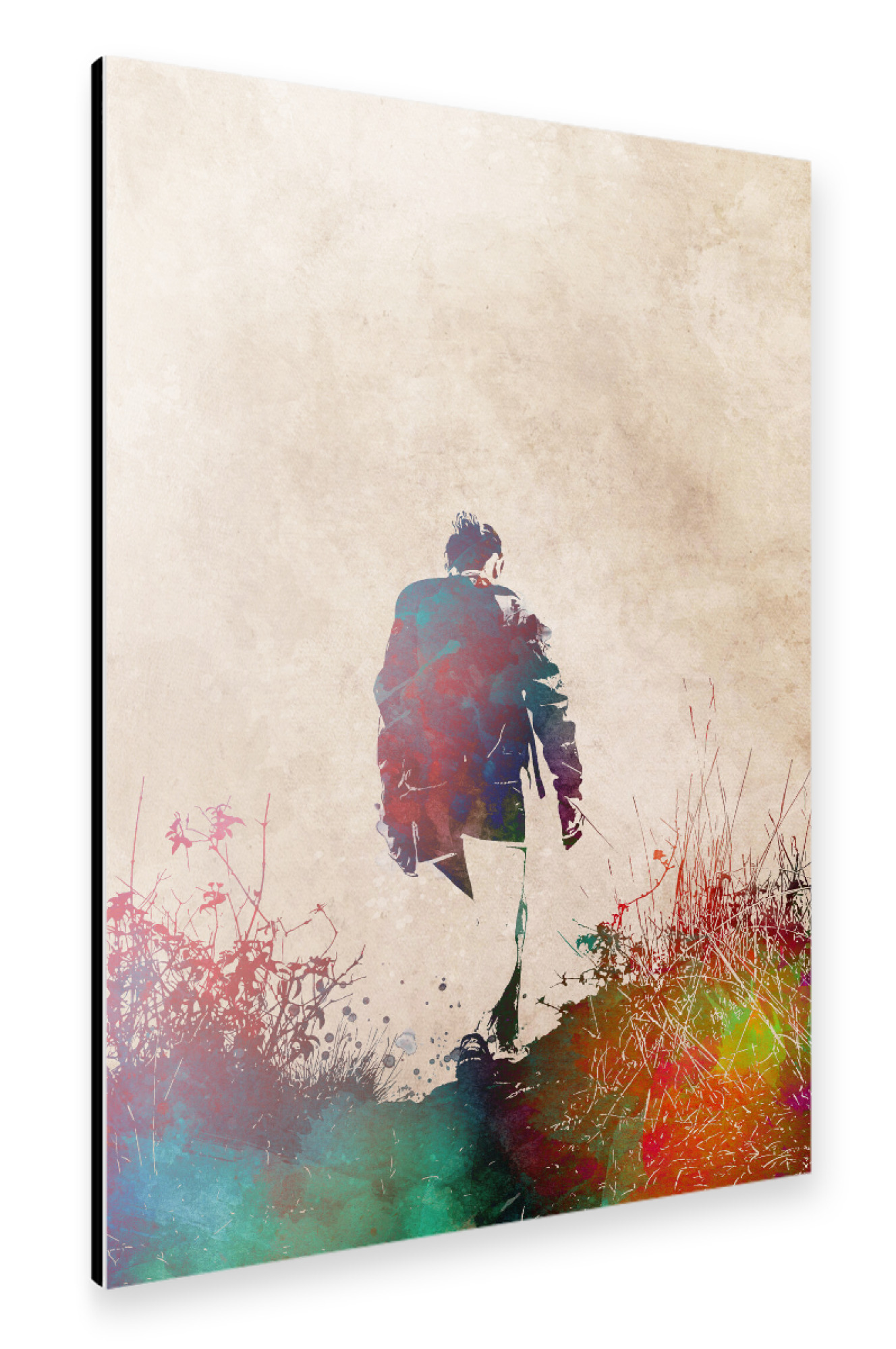 Alu-Dibond "Trekking in the mountains" 30x20 cm artboxONE