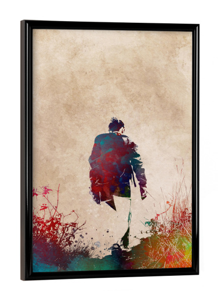 Poster mit schwarzem Rahmen "Trekking in the mountains" artboxONE - Sport,Sport / Motivation