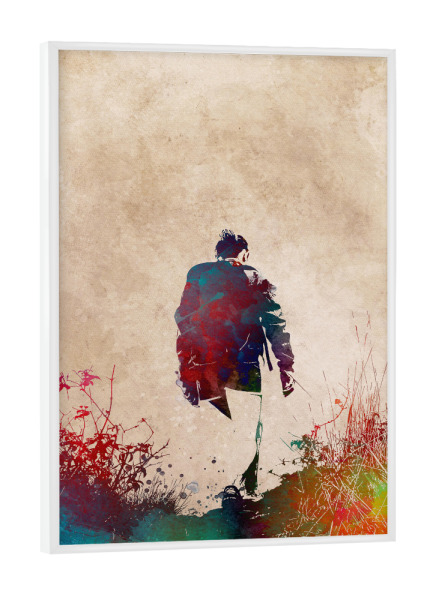 Poster mit weißem Rahmen "Trekking in the mountains" artboxONE - Sport,Sport / Motivation