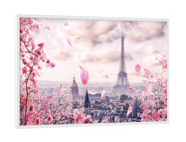 Poster mit weißem Rahmen "Paris Sakura" artboxONE - Städte,Reise,Architektur,Städte / Paris,Reise / Länder