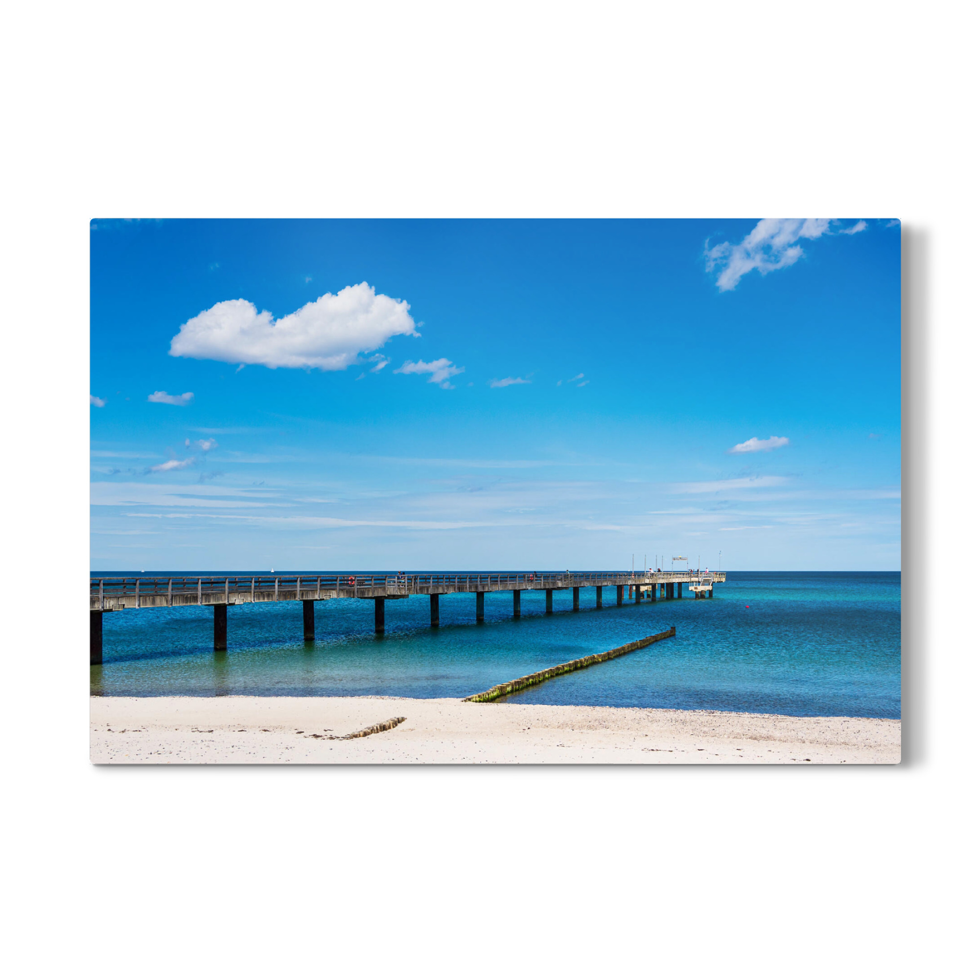 Galerie-Print "Seebrücke, Buhne und Strand" 30x20 cm artboxONE