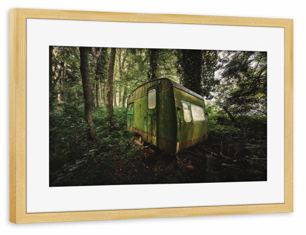 Poster mit Rahmen kiefer "Happy Greetings from Holidays" artboxONE - Natur,Reise,Automobile