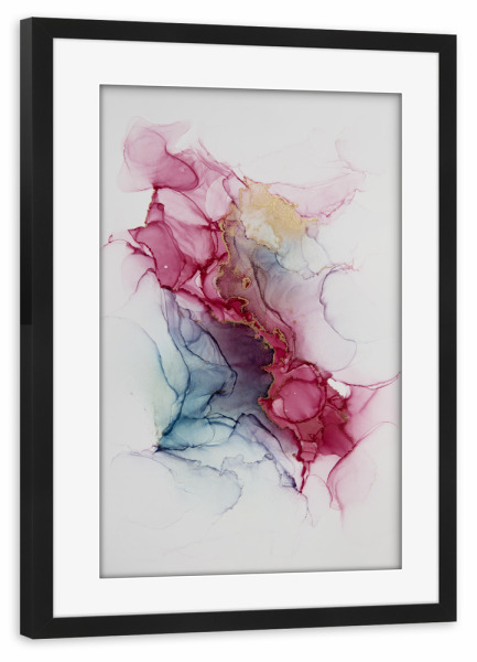 Poster mit Rahmen schwarz "Lebenslinie" artboxONE - Abstrakt