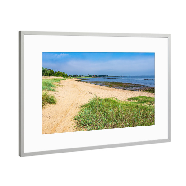 Poster mit Rahmen Silber "Strand am Wattenmeer" artboxONE - Natur,Reise,Reise / Strand und Meer
