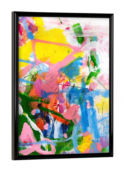 Poster mit schwarzem Rahmen "Marisol Evora - Costa Blanca" artboxONE - Abstrakt - Abstrakt,Lebendig,Leben,Farbe,Farbenfroh,Bunt,Colorful,Abstract